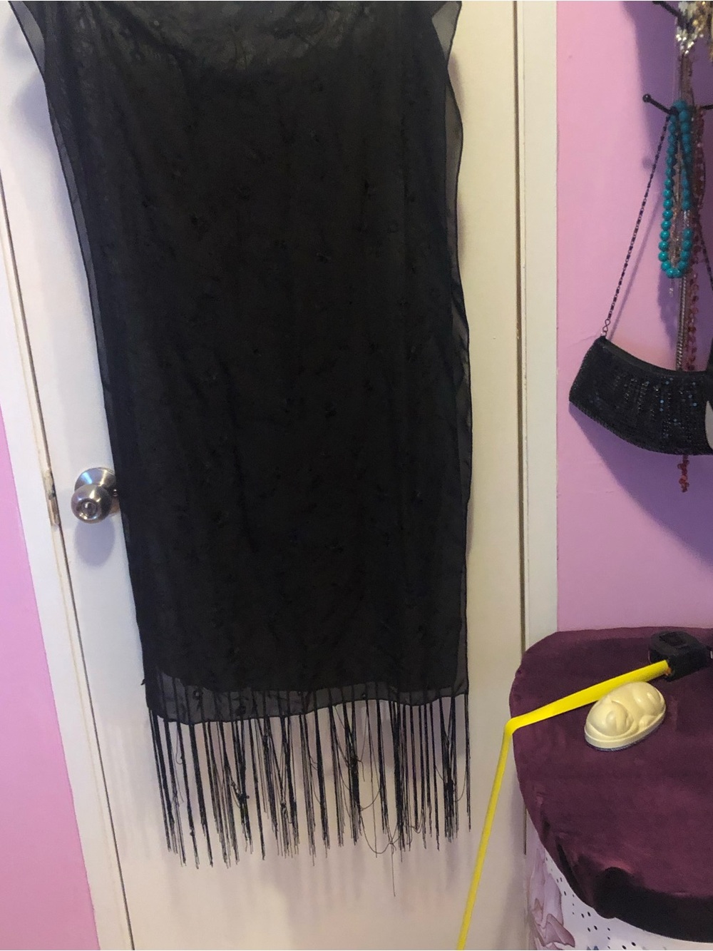 Black Fringe Sheer Scarf Wrap - Women Accessories